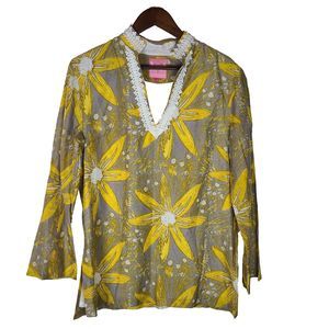 NWT Missy Maude Silk Blend Floral Tunic Womens Large